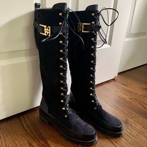 Vintage Black Suede Escada Boots Size 8